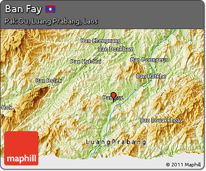 Physical 3D Map of Ban Fay