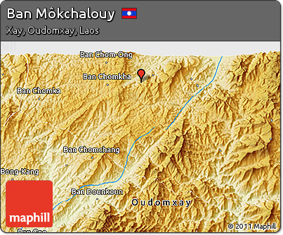 Physical 3D Map of Ban Môkchalouy