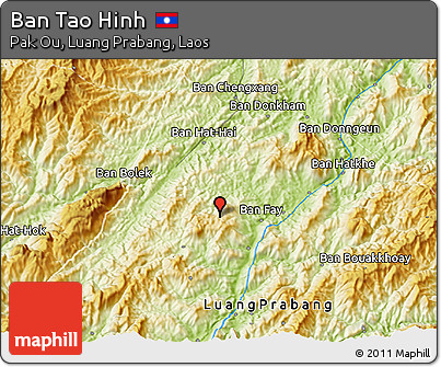 Physical 3D Map of Ban Tao Hinh