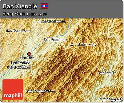 Physical 3D Map of Ban Xianglè