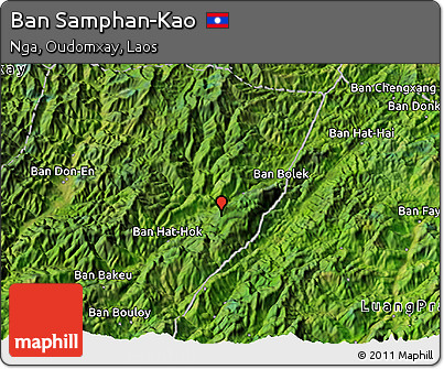 Satellite 3D Map of Ban Samphan-Kao