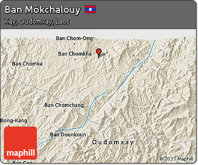 Shaded Relief 3D Map of Ban Môkchalouy