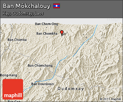 Shaded Relief 3D Map of Ban Môkchalouy
