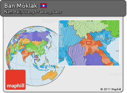 Political Location Map of Ban Môklak