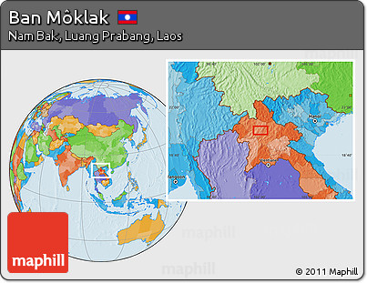 Political Location Map of Ban Môklak