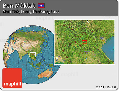 Satellite Location Map of Ban Môklak