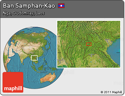 Satellite Location Map of Ban Samphan-Kao