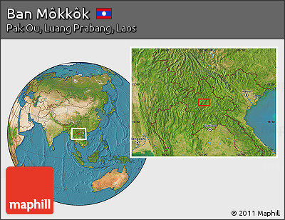 Satellite Location Map of Ban Môkkôk