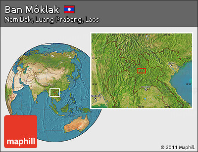 Satellite Location Map of Ban Môklak