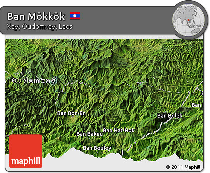 Satellite Panoramic Map of Ban Môkkôk