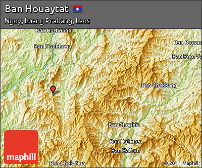Physical 3D Map of Ban Houaytat