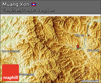 Physical 3D Map of Muang Xon