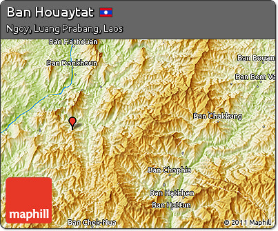 Physical 3D Map of Ban Houaytat
