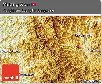 Physical 3D Map of Muang Xon