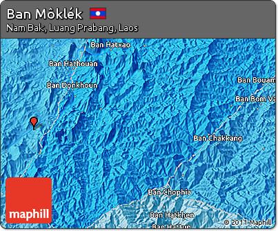 Political 3D Map of Ban Môklék