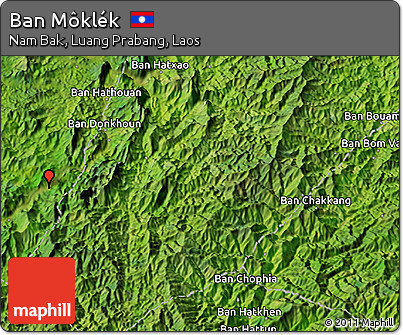 Satellite 3D Map of Ban Môklék