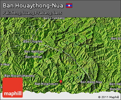 Satellite 3D Map of Ban Houaythong-Nua