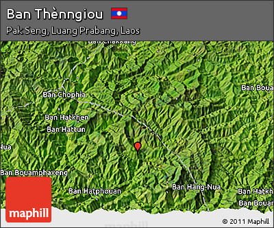 Satellite 3D Map of Ban Thènngiou