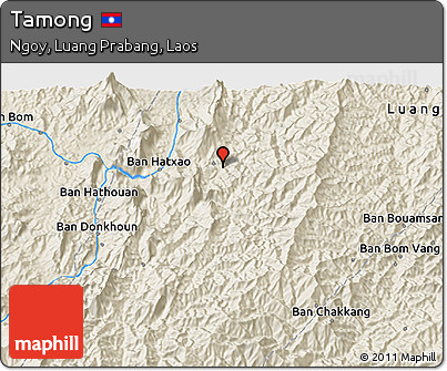 Shaded Relief 3D Map of Tamong