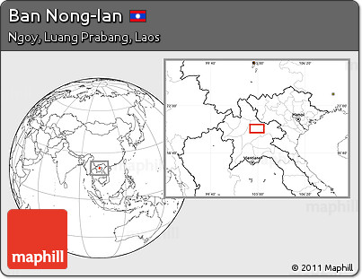 Blank Location Map of Ban Nong-Ian