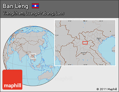 Gray Location Map of Ban Lèng