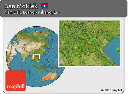 Satellite Location Map of Ban Môklék