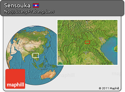 Satellite Location Map of Sensouka