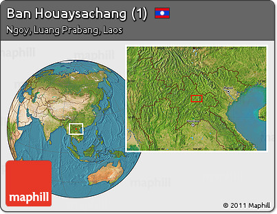 Satellite Location Map of Ban Houaysachang (1)
