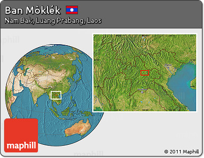 Satellite Location Map of Ban Môklék