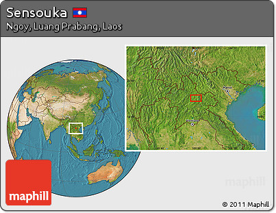 Satellite Location Map of Sensouka