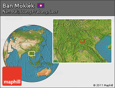 Satellite Location Map of Ban Môklék