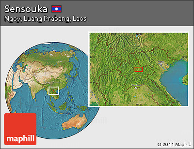 Satellite Location Map of Sensouka
