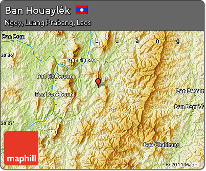 Physical Map of Ban Houaylèk