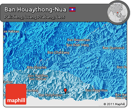 Political Panoramic Map of Ban Houaythong-Nua
