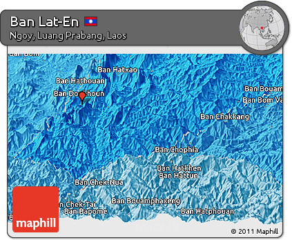 Political Panoramic Map of Ban Lat-En