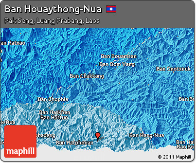 Political Panoramic Map of Ban Houaythong-Nua