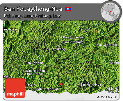 Satellite Panoramic Map of Ban Houaythong-Nua
