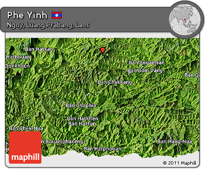 Satellite Panoramic Map of Phe Yinh