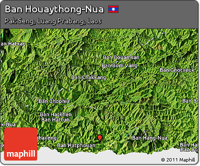 Satellite Panoramic Map of Ban Houaythong-Nua
