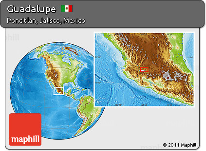 Physical Location Map of Guadalupe