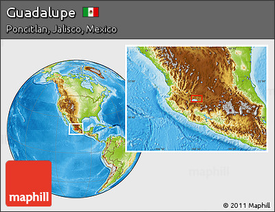 Physical Location Map of Guadalupe