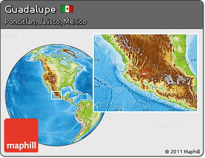 Physical Location Map of Guadalupe