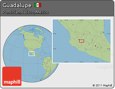 Savanna Style Location Map of Guadalupe