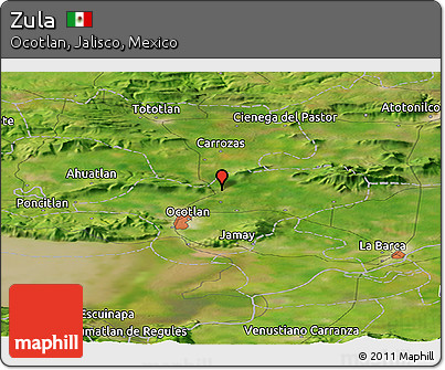 Satellite Panoramic Map of Zula