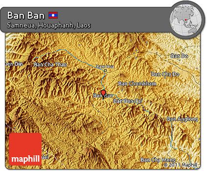 Physical 3D Map of Ban Ban