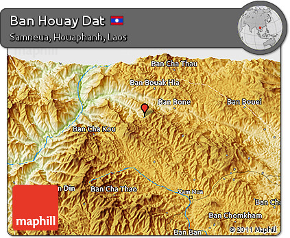 Physical 3D Map of Ban Houay Dat