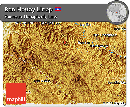 Physical 3D Map of Ban Houay Linep