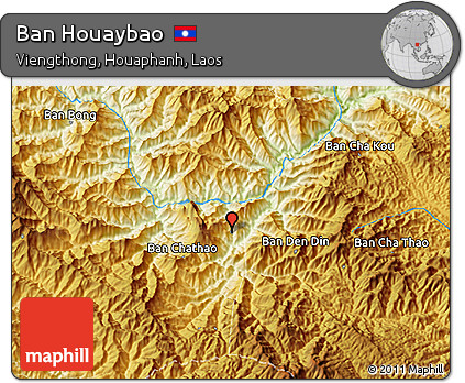Physical 3D Map of Ban Houaybao