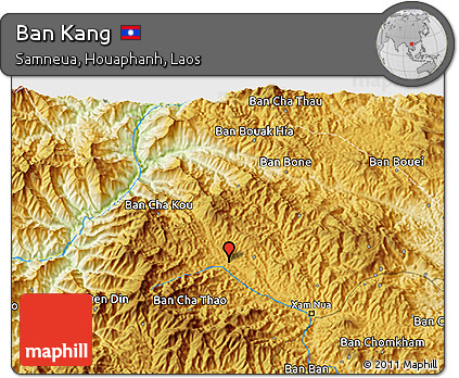 Physical 3D Map of Ban Kang
