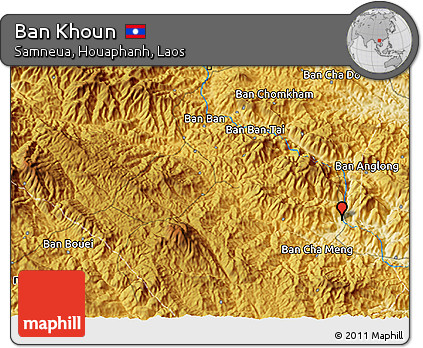 Physical 3D Map of Ban Khoun